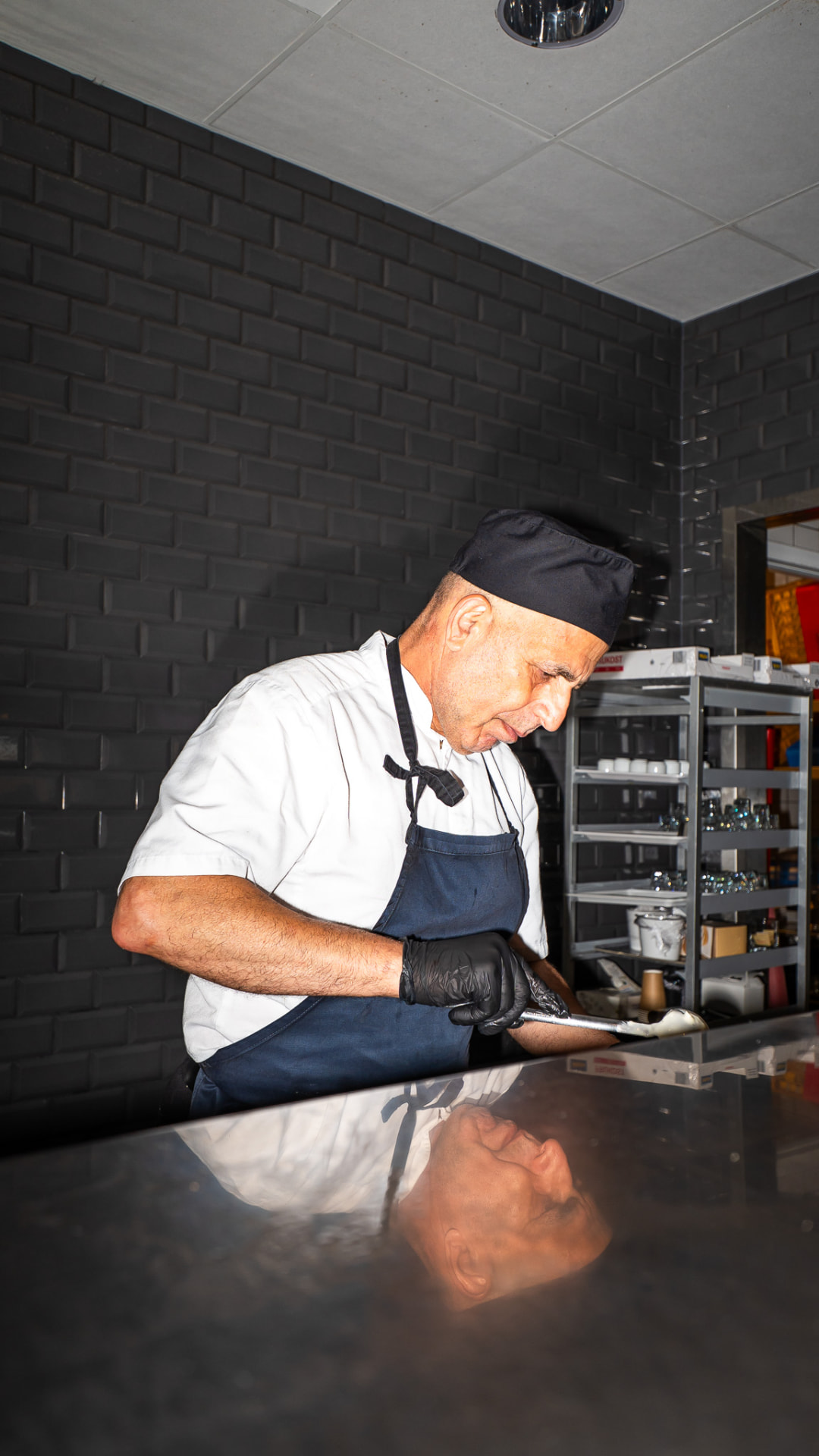 Chef working at Serneke Arena